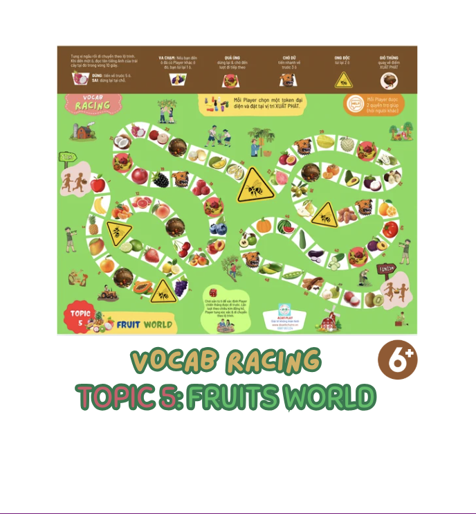 Cờ VOCAB RACING (FRUIT WORLD, 6+ tuổi)